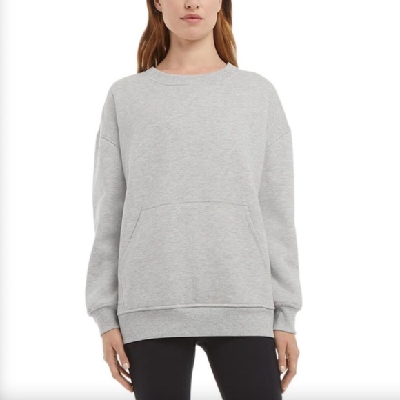 Danskin Women's Oversized Crew Neck Pullover Sweatshirt Kangaroo Pocket Small - Picture 1 of 4